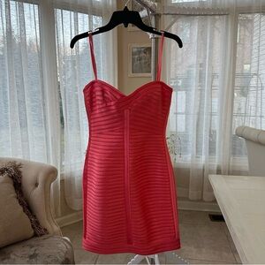 BRAND NEW CORAL REEF BCBG LILLIE BODYCON STRAPLESS DRESS